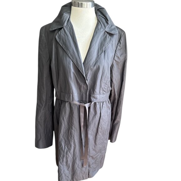 Ann Taylor Loft Green Tie Front Coat - Picture 1 of 12